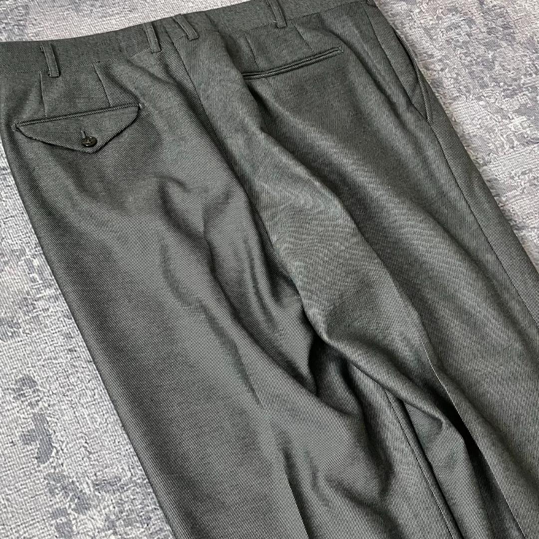 【超希少XL】バーバリーロンドン スーツ セットアップ ダブル 銀ボタン グレー