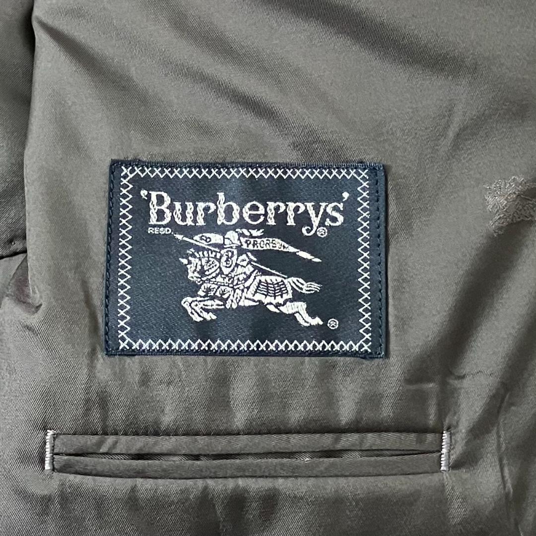 【超希少XL】バーバリーロンドン スーツ セットアップ ダブル 銀ボタン グレー