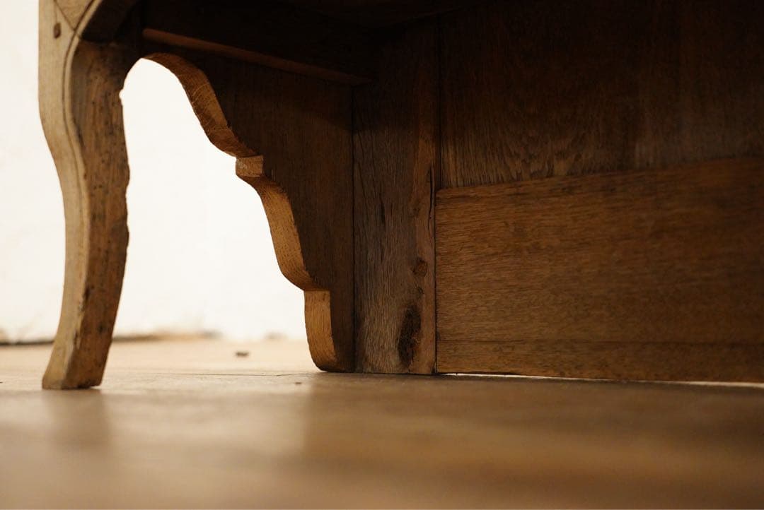 フランスアンティーク　オーク材　古木　キャビネット　棚　シェルフ　1800年代