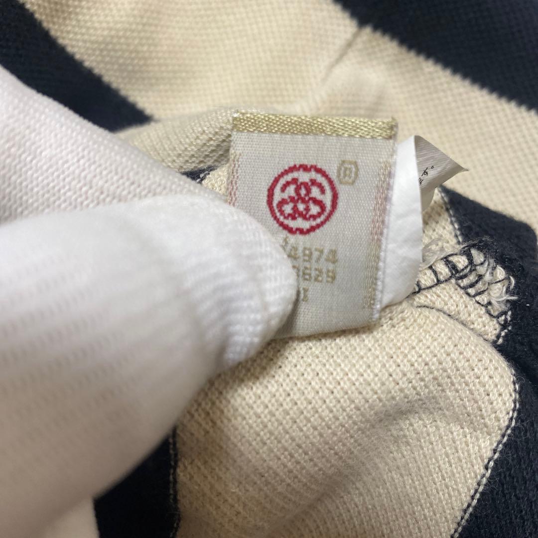 stussy 総柄　ポロシャツ　刺繍　ワンポイント　vintage ボーダー