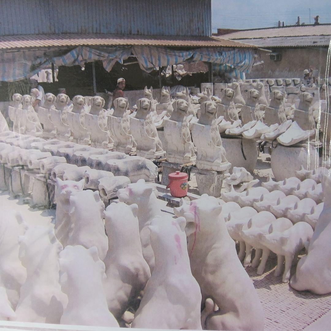 Joechan　陶器犬　ダルメシアン　難有　オブジェ　置物　ホワイト　白色