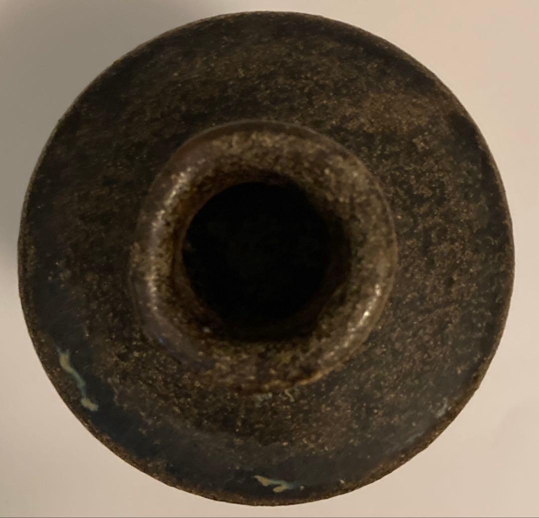 唐津　朝鮮唐津　時代　花入　徳利 一輪挿し　花生け 花瓶 骨董 黒唐津