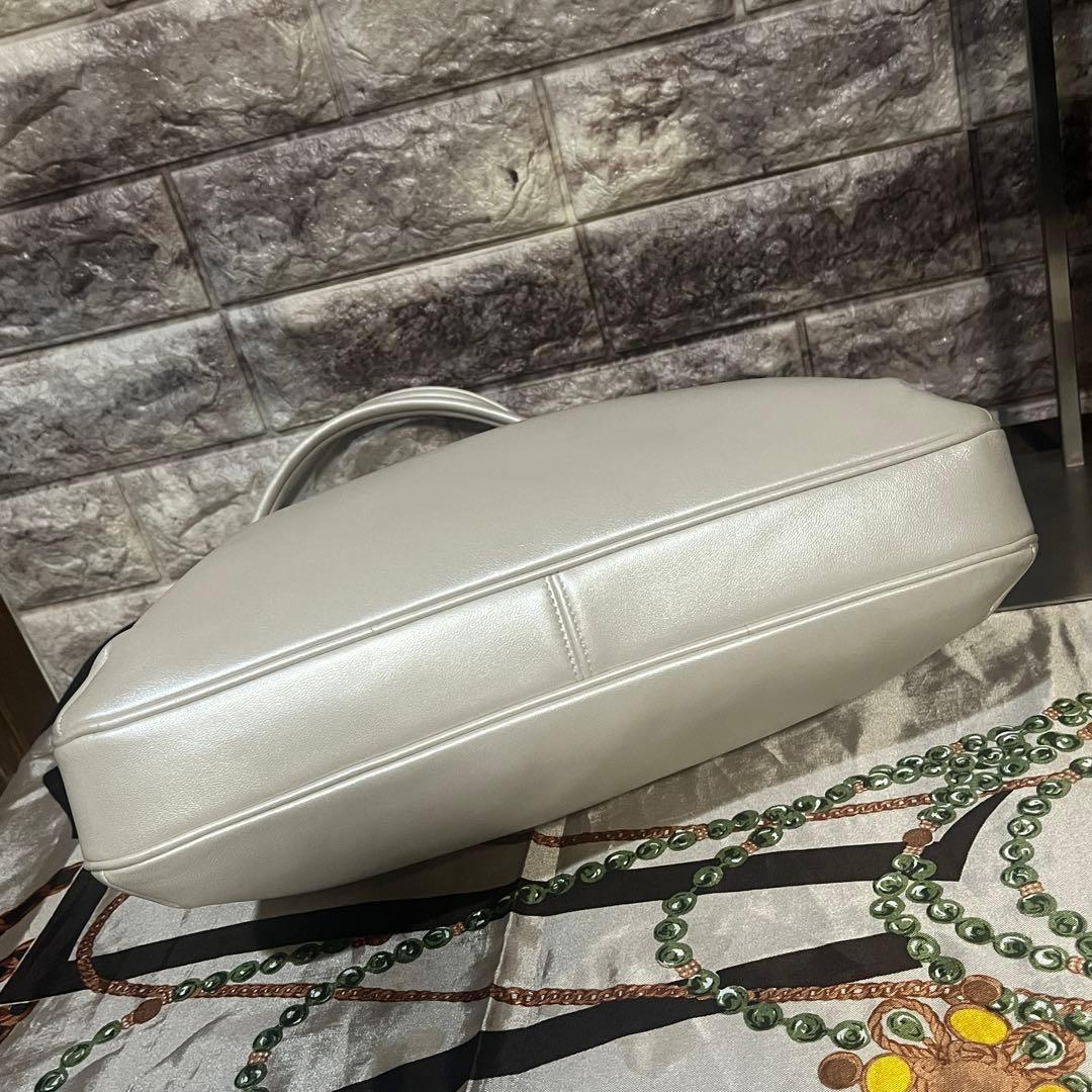 希少☆美品☆本革濱野皮革工藝 HAMANOがま口貴石 サンピエトロ ハンドバッグ