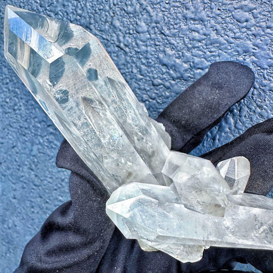 希少高透明度❗️マニカラン産レインボー☆ヒマラヤ水晶クラスター強いパワーA1410