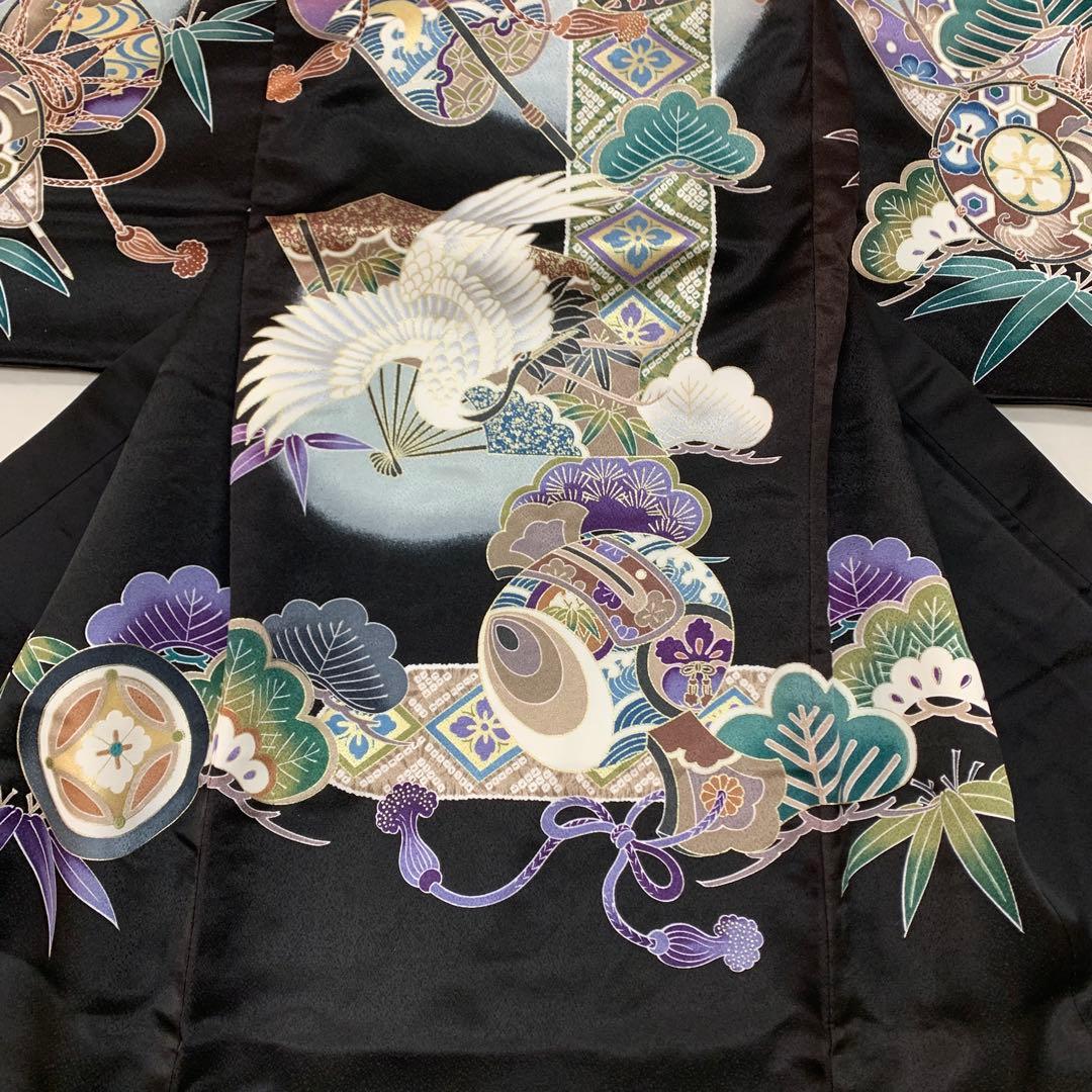 新品洗える産着祝着京友禅、本金、豪華友禅仕様、特選大将龍兜に祝い鶴小槌古典創作品