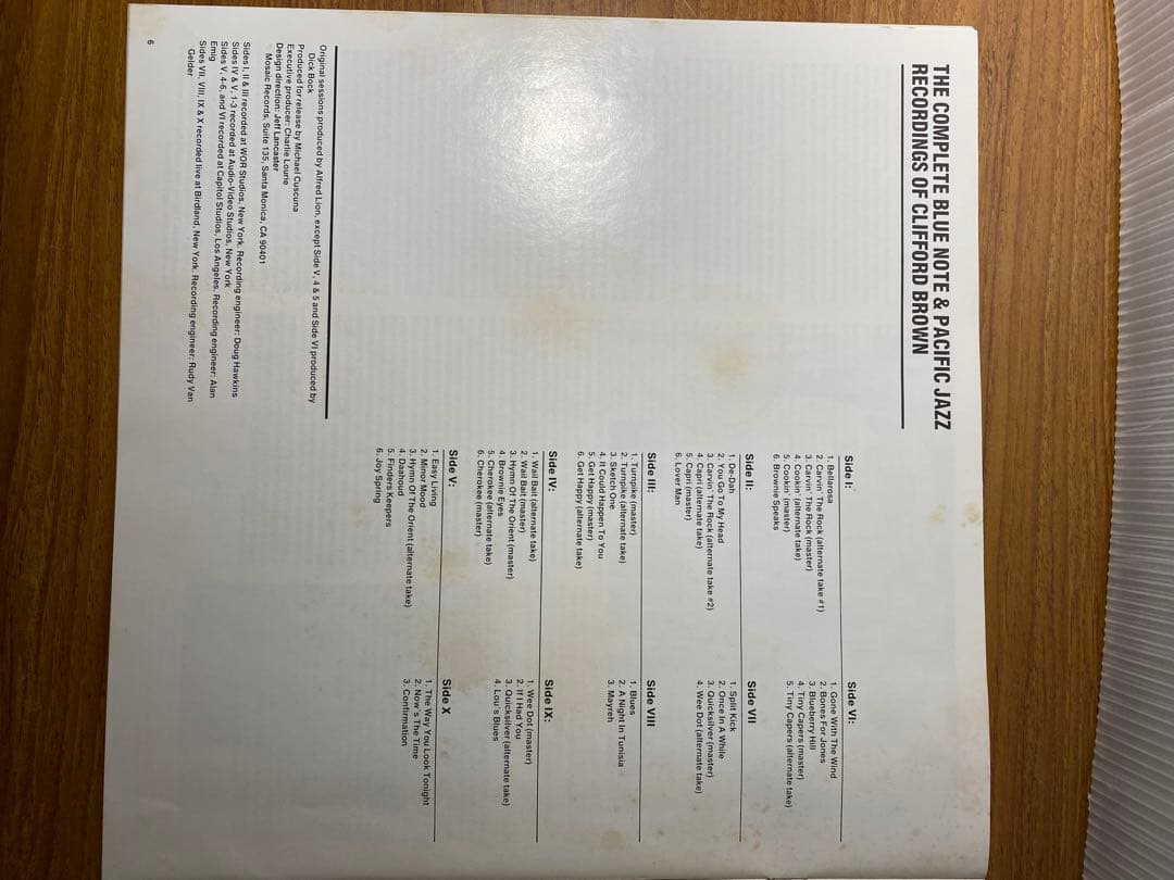 ジャズLP クリフォード・ブラウン コンプリート ブルーノート パシフィック