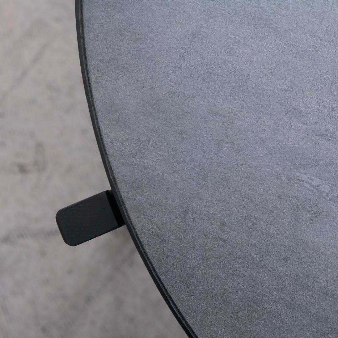 センターテーブル　石目調の天板×オーク材