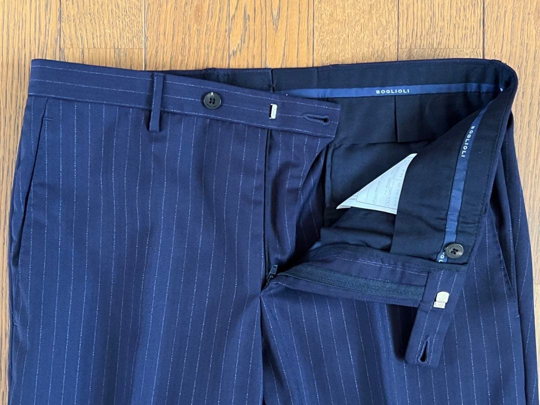 BOGLIOLI ボリオリ K.JACKET ネイビー チョークストライプスーツ