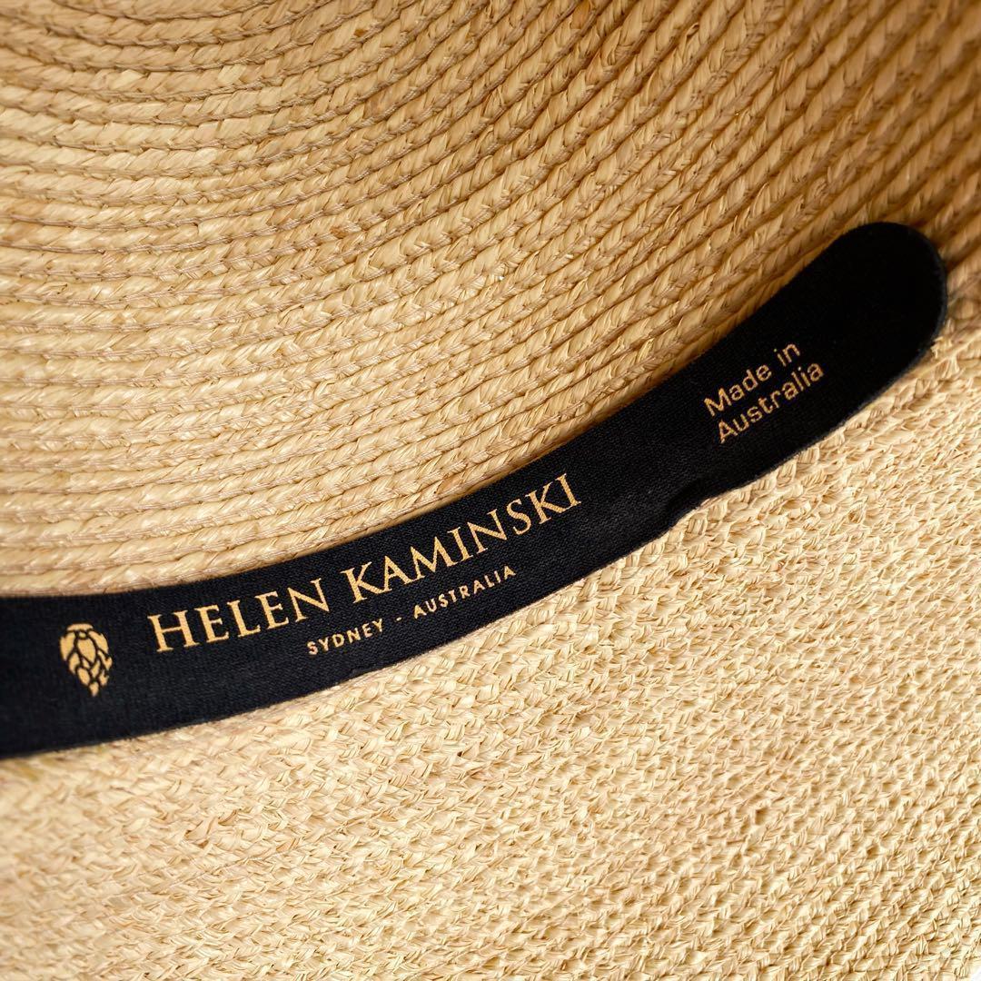 極美品　ヘレンカミンスキー　ラフィアハット　ブリム12cm