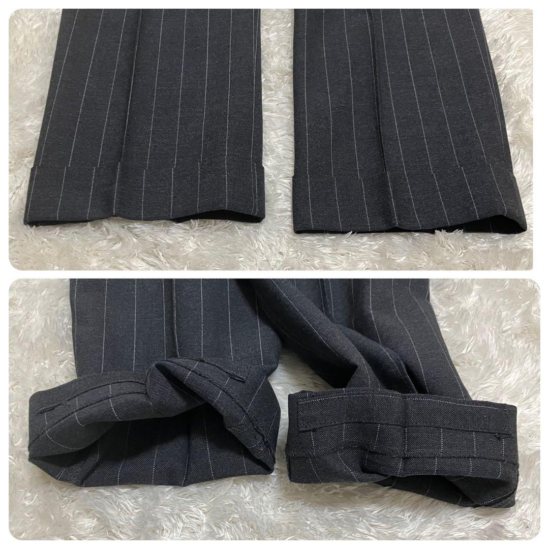 極美品✨ ビームスF ウール モヘア混 ダークグレー 48 8R スーツ L