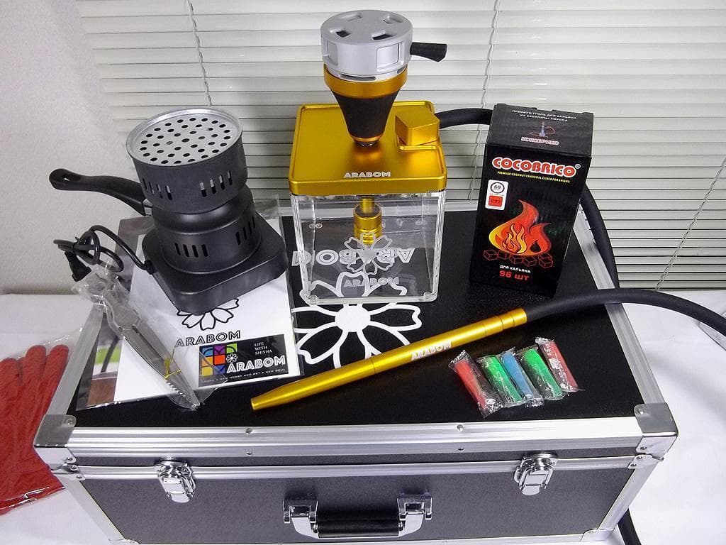 ARABOM コンパクトシーシャ 収納ボックス付きフルセット！クラウドマイクロ型