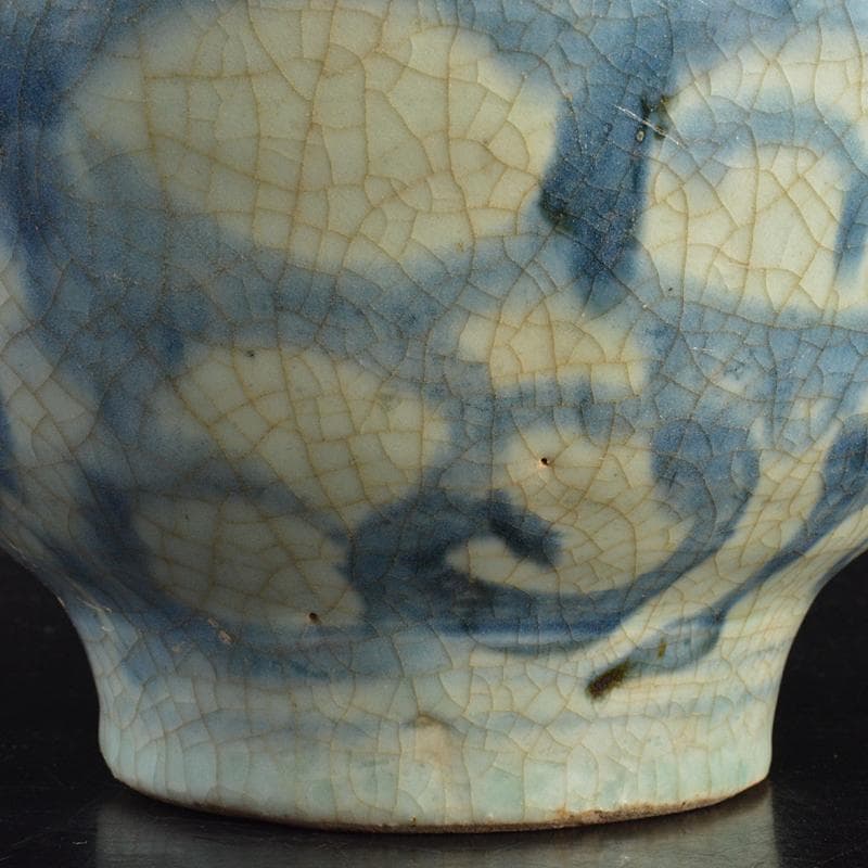 中国　呉須染付　花文　壷　D　R7052