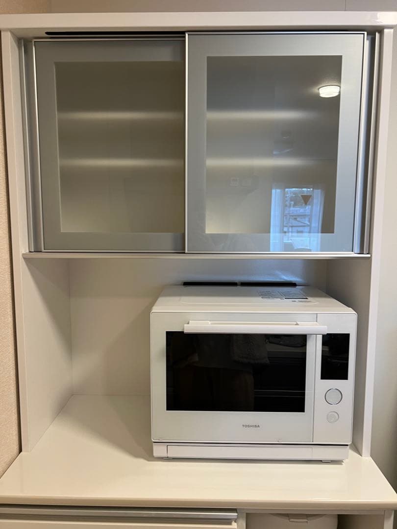 [幅90cm] キッチンボード レジューム90AG-S WH/90QH-R WH