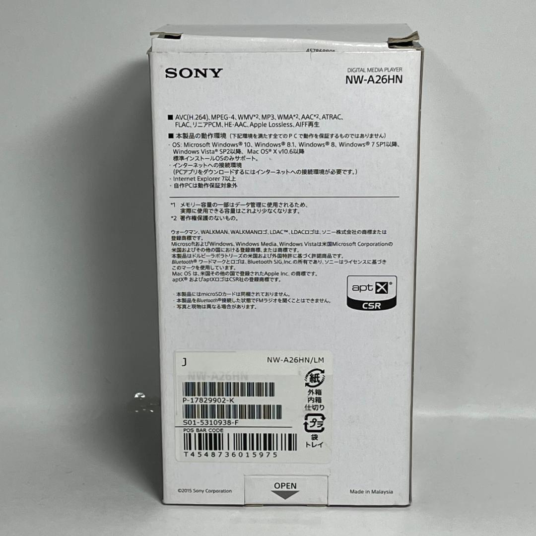 SONY NW-A26HN LM ウォークマン A20 32GB ハイレゾ