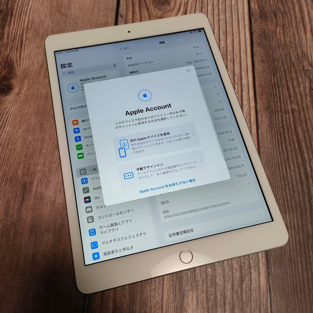 apple iPad 第8世代 128GB SIMフリー 美品