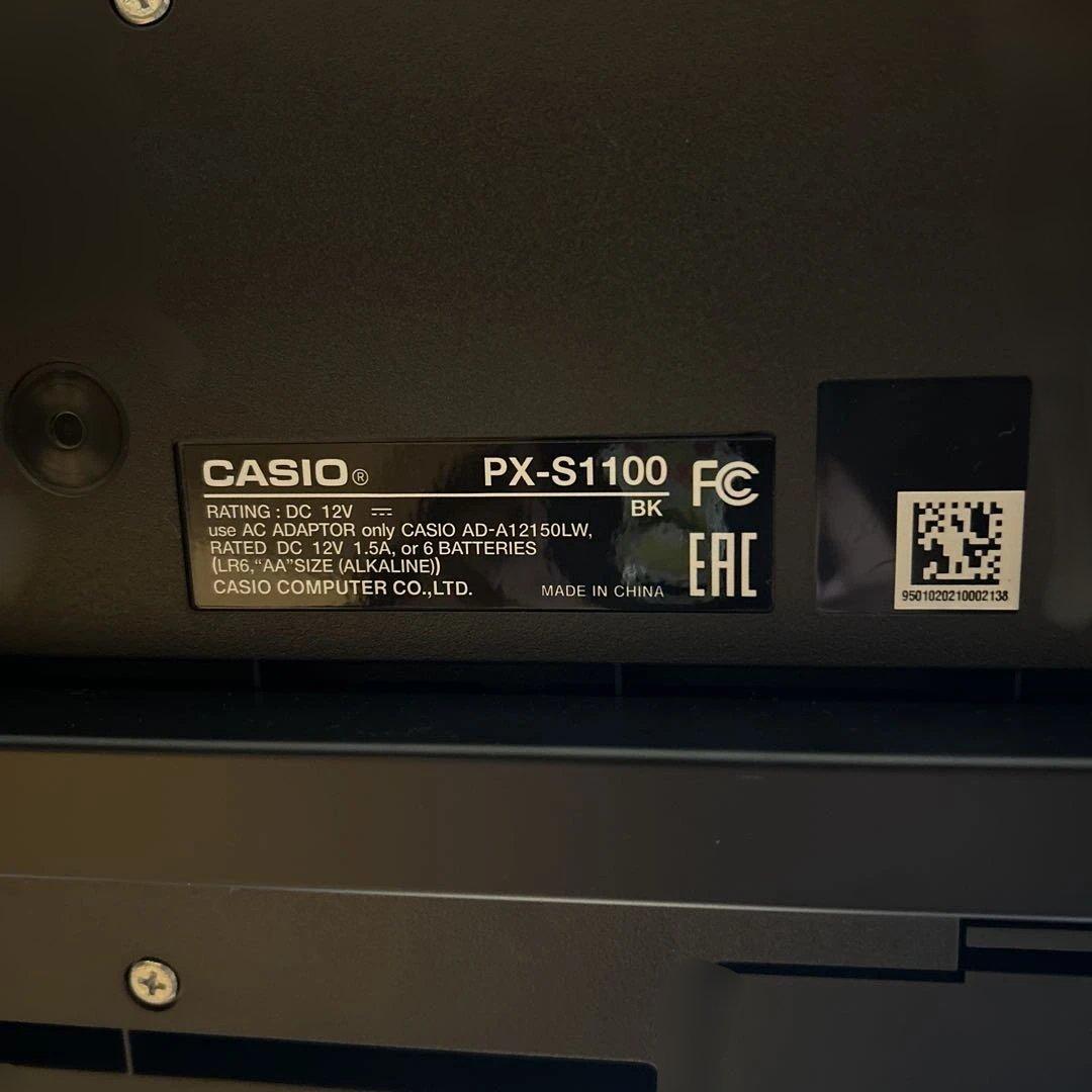 美品CASIO 電子ピアノ【PX-S1100】2021年製　スタンド付