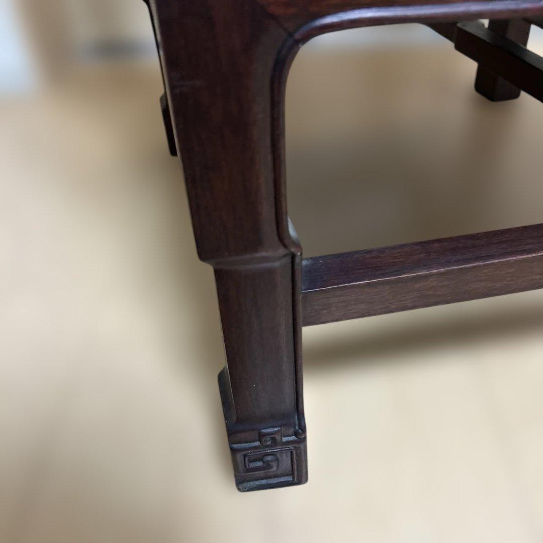 ①希少✨中国美術 唐木家具 アームチェア 椅子 無垢材 民藝 最高級