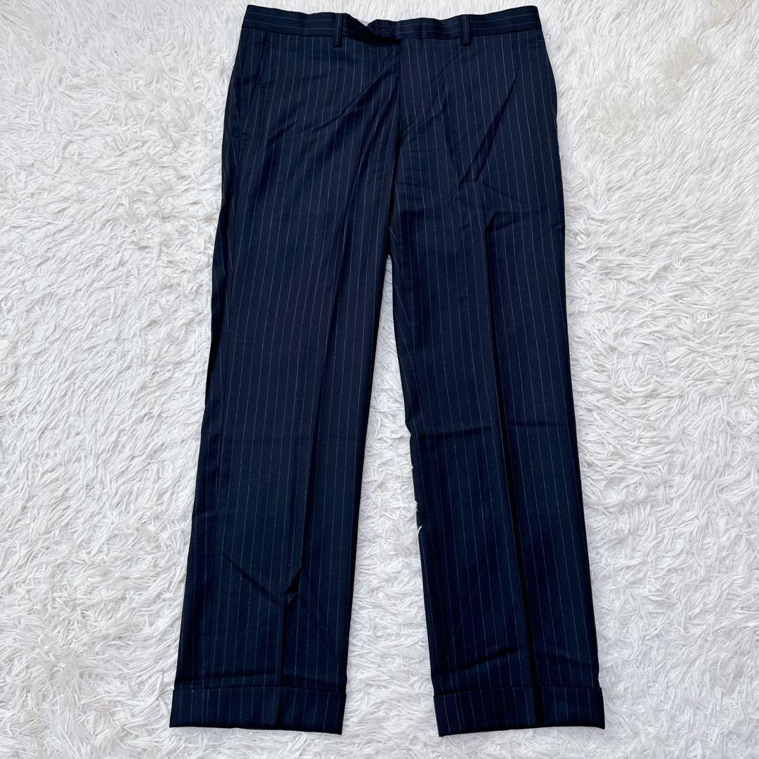 Loro Piana ネイビー ストライプ セットアップ L 冠婚葬祭　イタリア