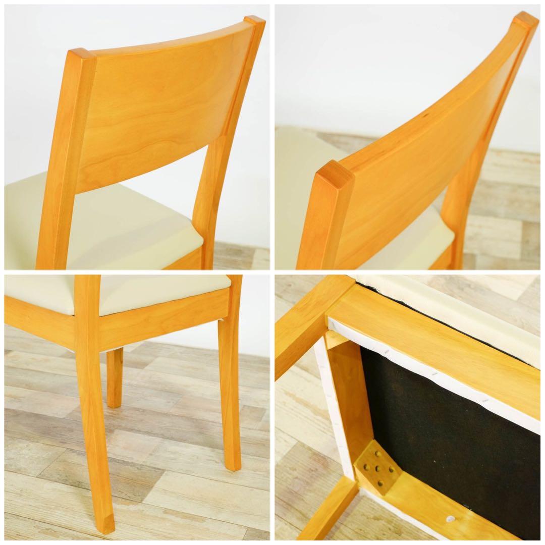 L 新品 ダイニングチェア 4脚セット ナチュラル 椅子 イス チェア リビング