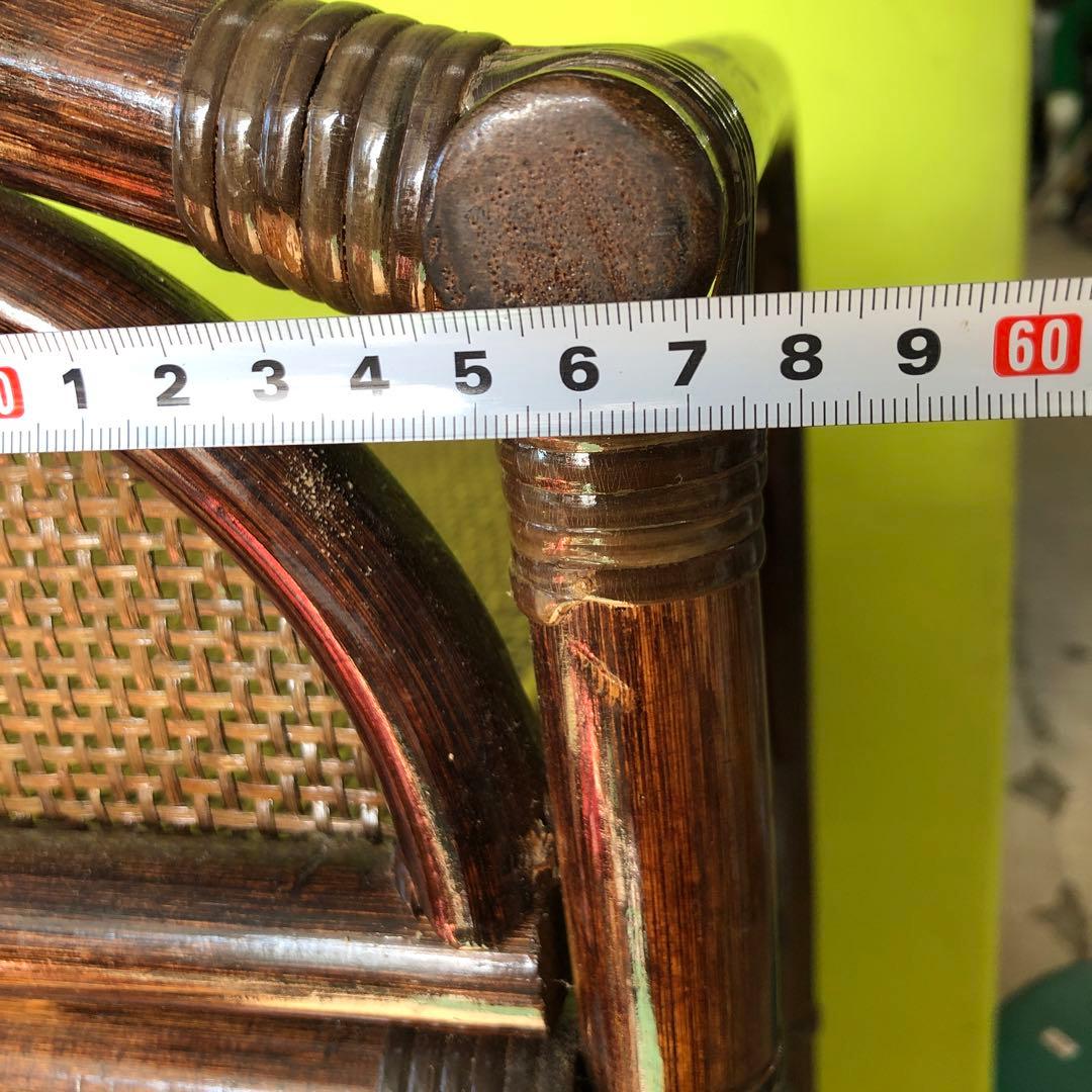 昭和レトロ 籐家具 ラタン ラック チェスト 4段引き出し　中古