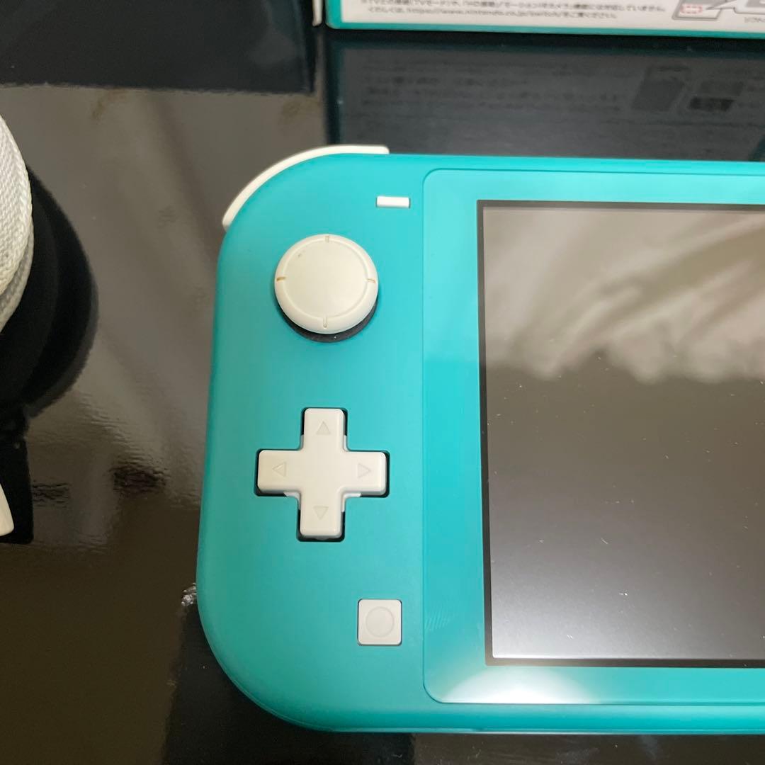 ニンテンドースイッチ lite ターコイズ 箱+SDカード+充電器+ケース付き