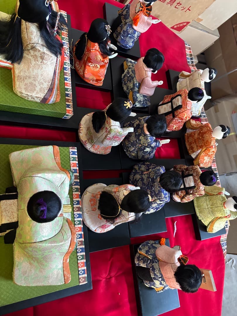 値下げ！ 十五人揃い　木目込み人形（大）　梅香