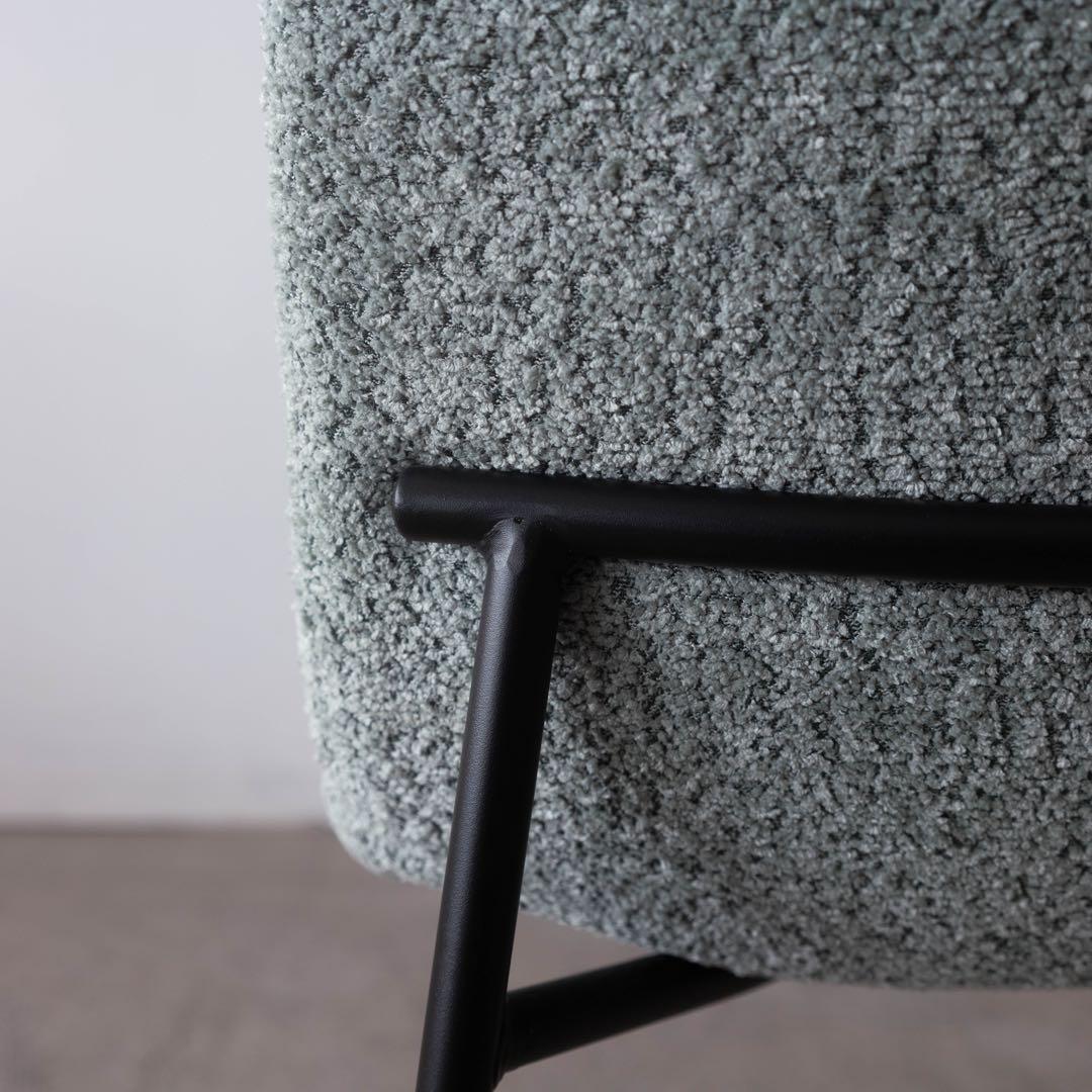 グリーン ファブリック ダイニングチェア