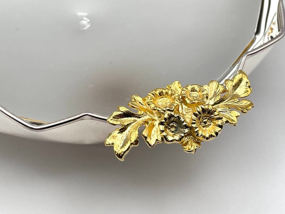 【S】銀座和光 WAKO 銀仕上げ 手編み トレイ 3点セット