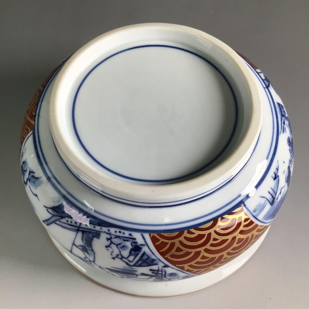 Ｒ２６２　皆具　『西尾瑞豊造』『染付金欄手皆具』　共箱　茶道具