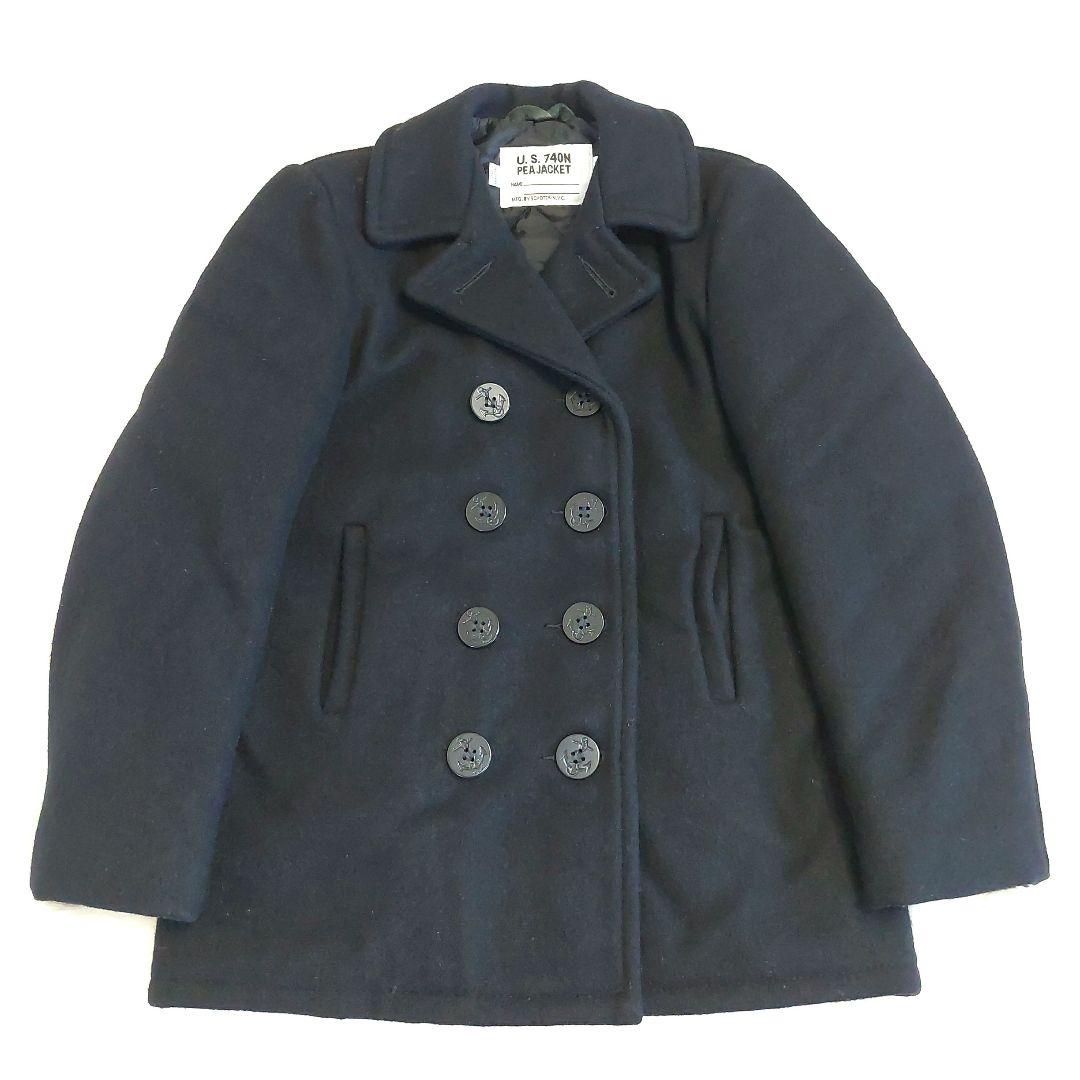 美品✨USA製 Schott ピーコート ダブルブレスト キルティング 錨ボタン