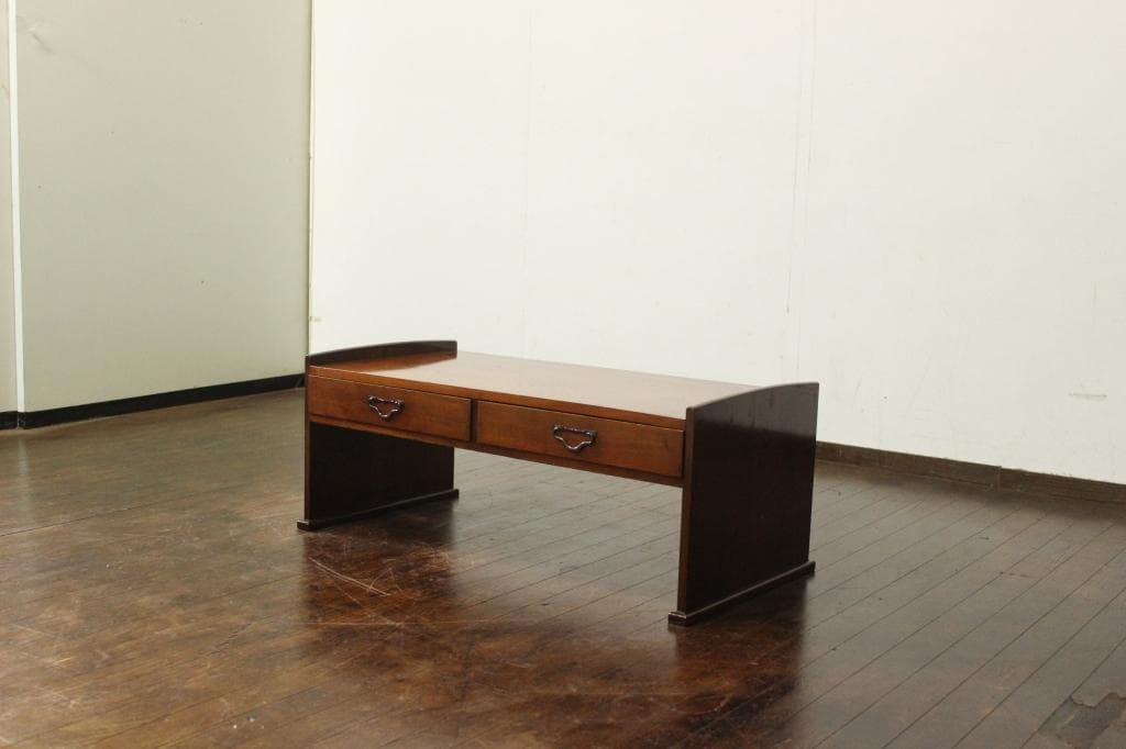 レトロ・アンティーク！欅一枚板と栗無垢材！古い文机！古家具/テーブル/古道具