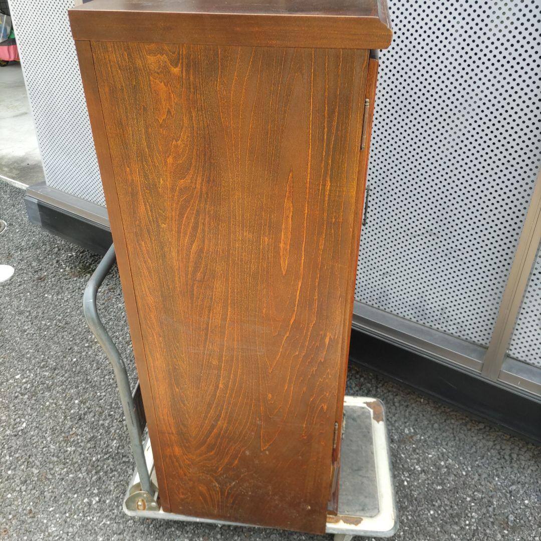 【状態良】オールドカリモク　キュリオケース　食器棚　2面採光