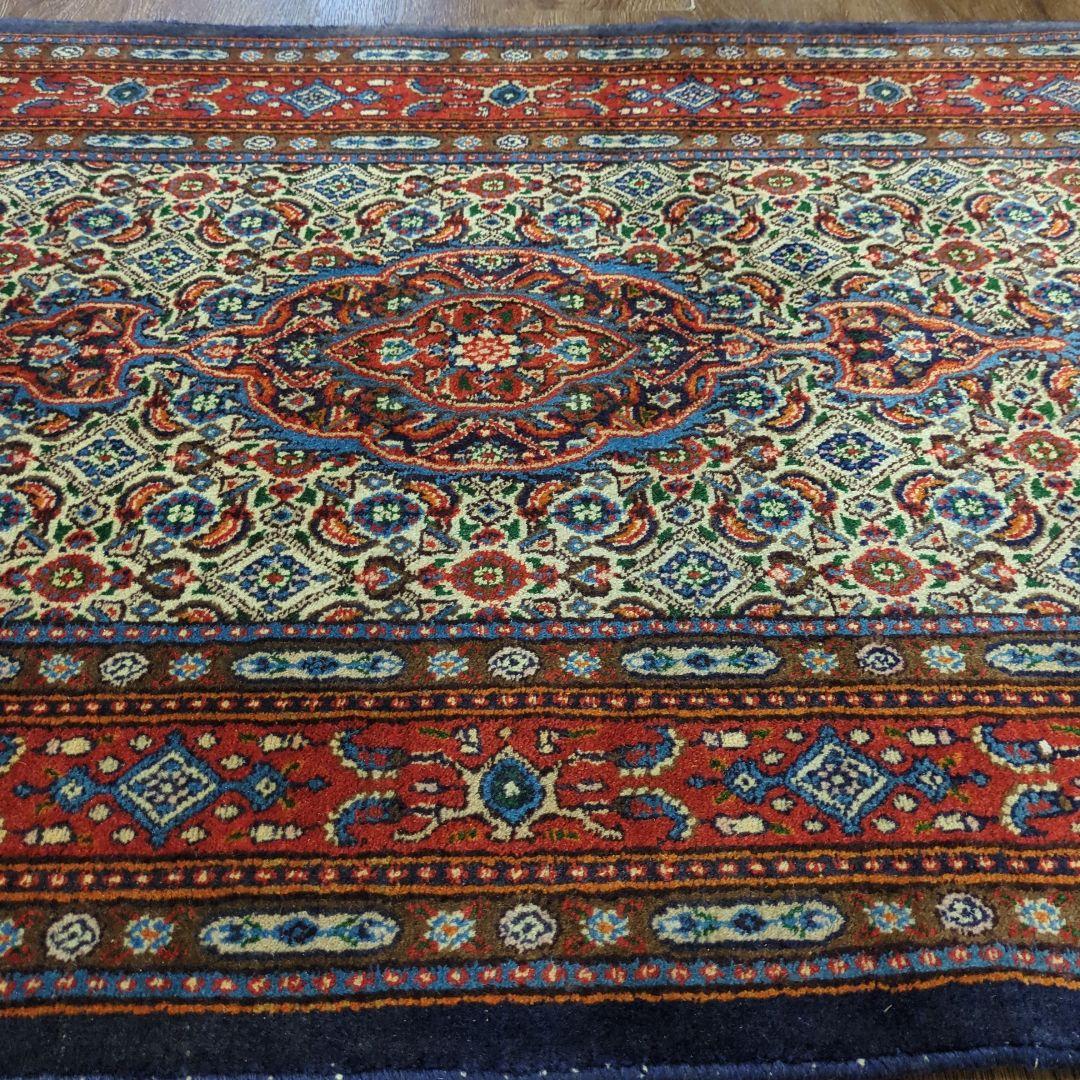 ヴィンテージラグ　ペルシャ絨毯　ムード　 手織り絨毯　ウール　コットン