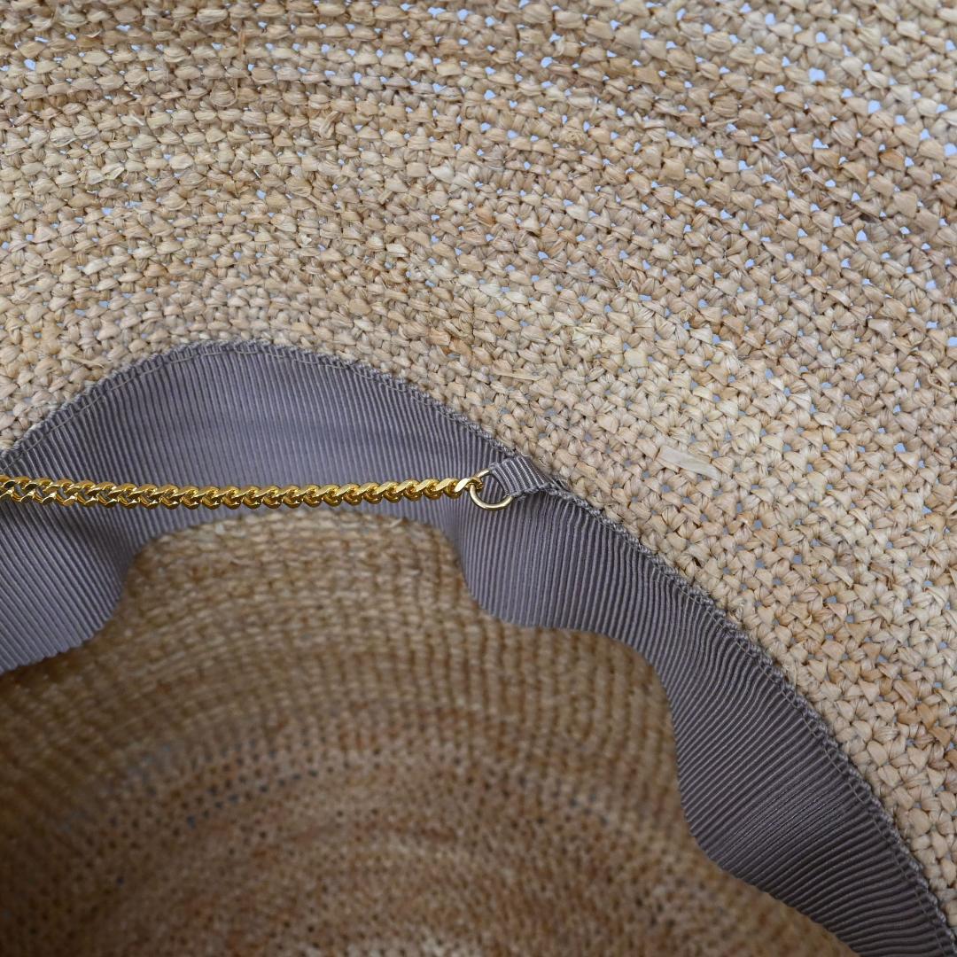 ■ 46252★Sacai サカイ Straw Capeline 帽子 ハット