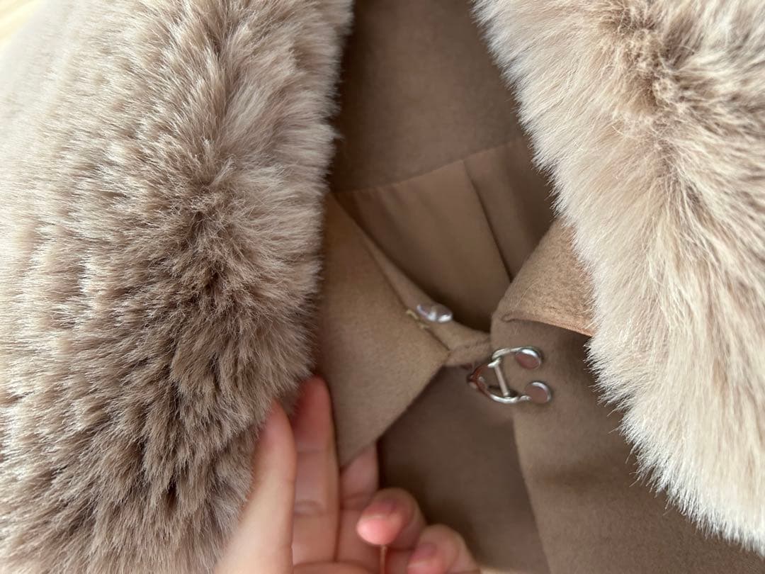 バースデーバッシュ 襟付き ケープ コート ポンチョ ファー 2WAY マント