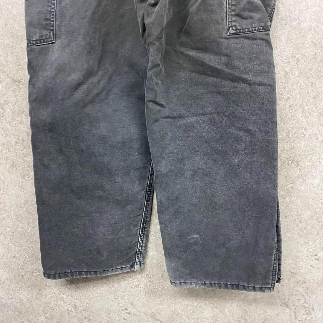 レア USA製90s古着○カーハート オーバーオール ブラック W38×L30