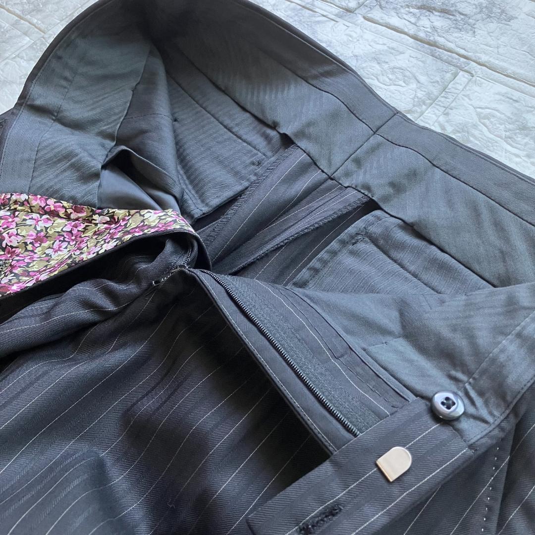 極美品◎ポールスミス エルメネジルドゼニア スーツ セットアップ 花柄 ブラック