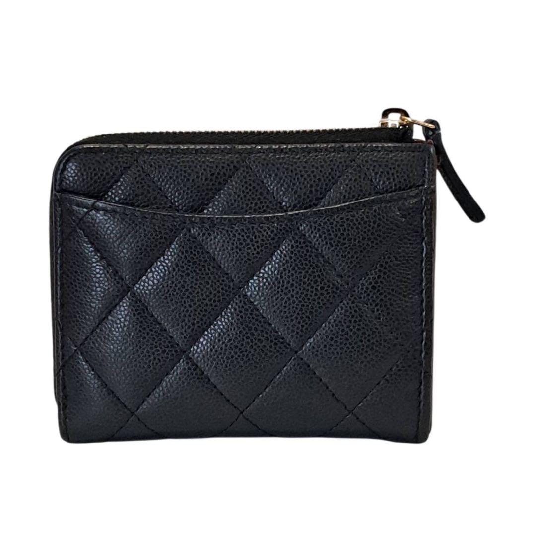 CHANEL マトラッセキャビアスキン　L字ファスナー　財布　AP3999