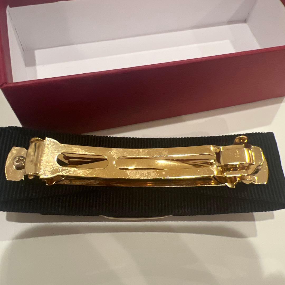 サルヴァトーレ フェラガモ バレッタ ブラック ゴールド