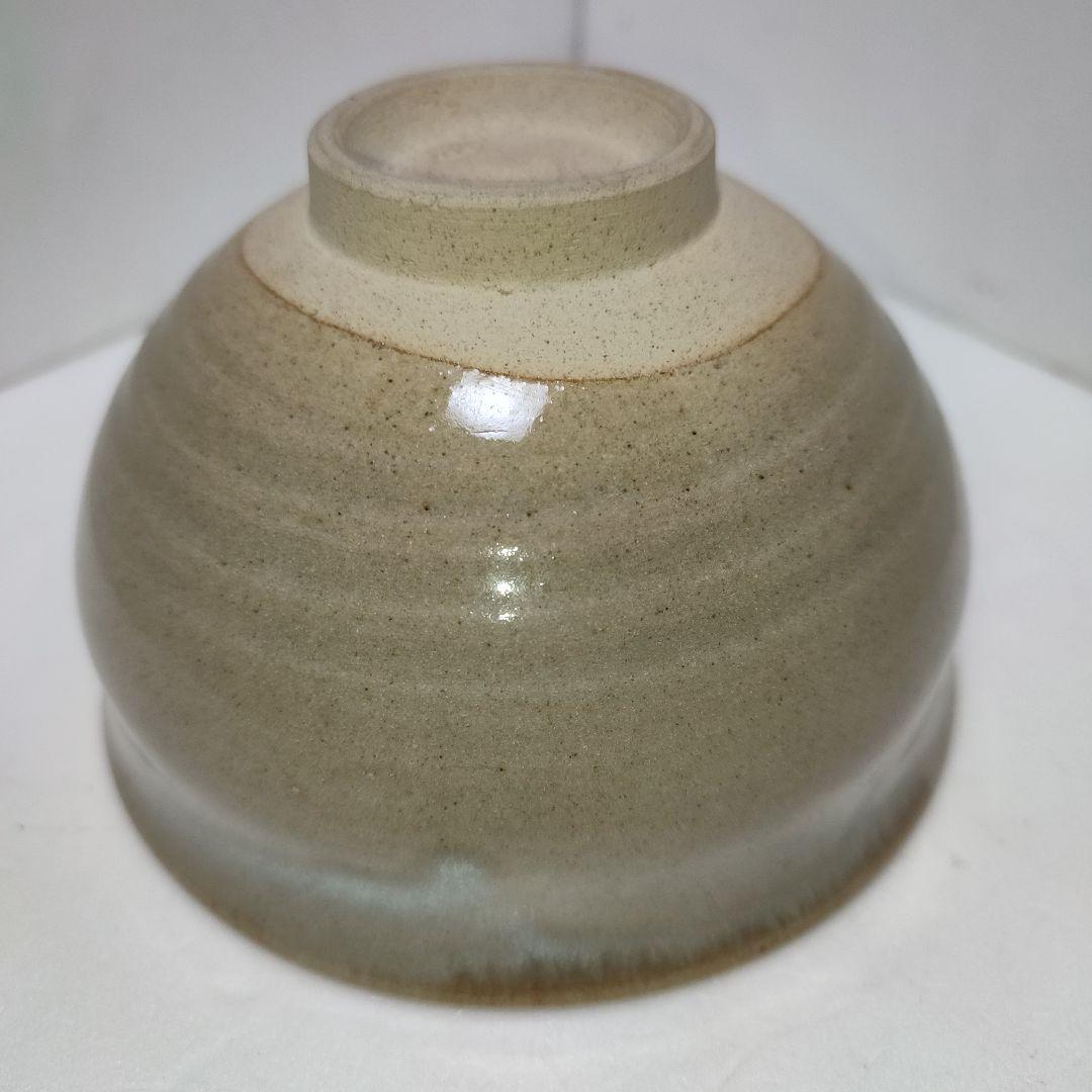 膳所焼　茶碗　暗香文字目彫　宗也