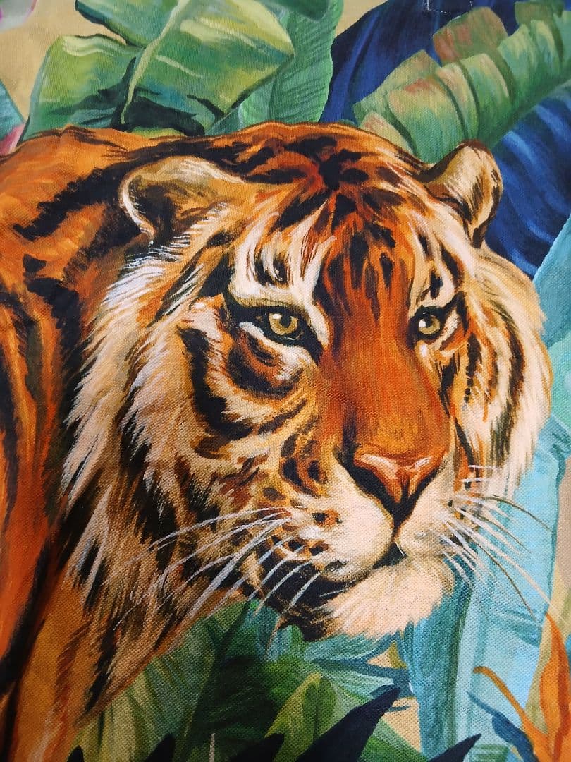 DOLCE&GABBANA　トラとオウムのプリントポロシャツ