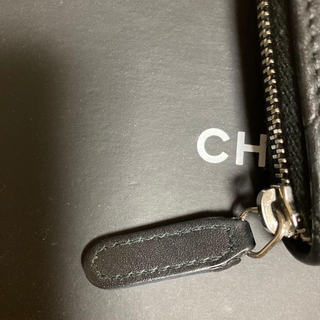 美品☆CHANEL ブラック ケース スタッズ☆カメリア☆カードケース☆