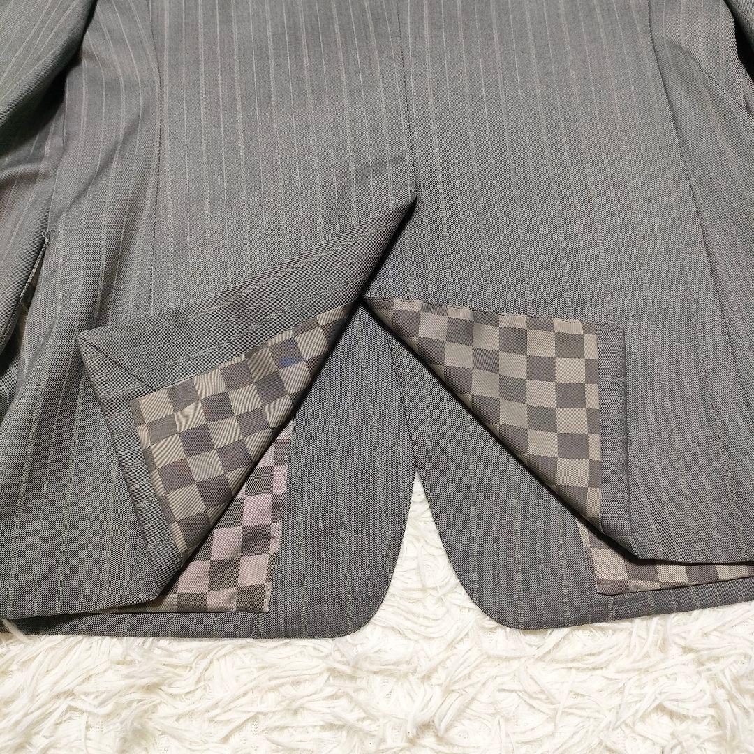 【シルク】コムサデモード　スーツ　シングル　光沢感　2B　総裏地　ウール　メンズ