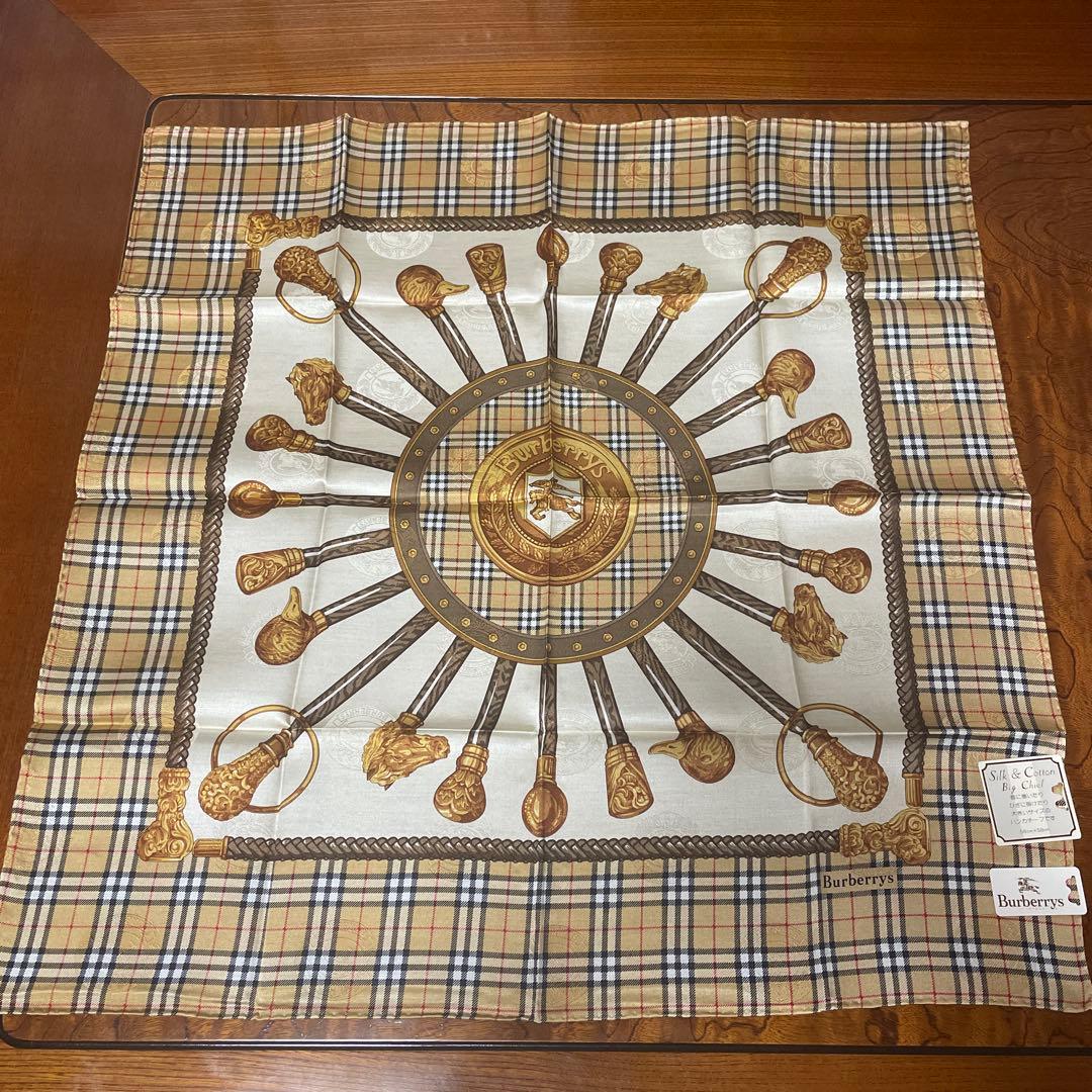 H*a様 Burberrys シルク&コットンハンカチ ーフ3枚セット