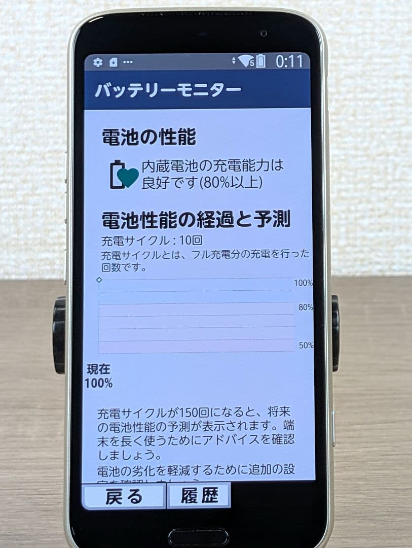【美品】docomo らくらくスマートフォン F-53E ゴールド