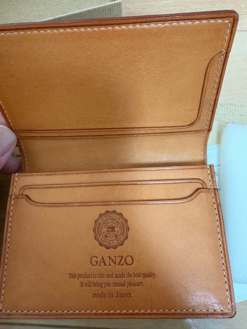 GANZO 名刺入れ ブラック シンブライドル