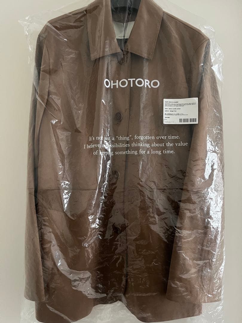 OHOTORO/ Henry Suede Jacket ベージュ