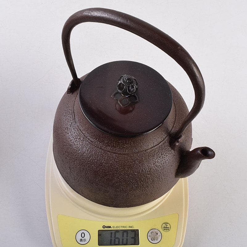 ばろん煎　釜師　佐藤浄清作　真形　鉄瓶　鉄釜　共布共箱　V　R9061H