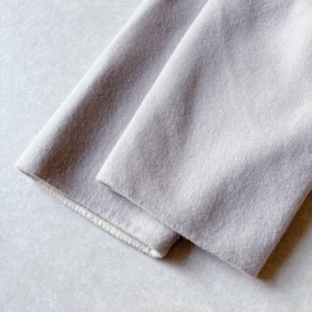 極美品★ADORE｜2TONE カシミヤ混 リバーコート 前後差裾 グレージュ