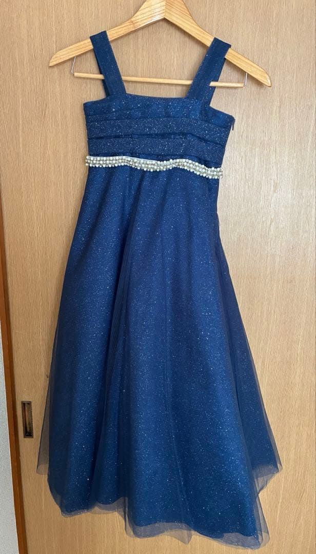 ANNABELLE アナベル　ネイビーグリッターキッズドレス　100〜130